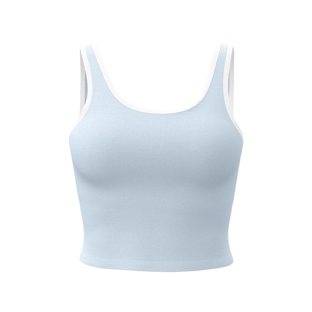 深藍肌理無袖運動背心