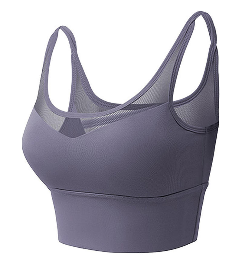 珊瑚橙高強度挖背運動背心