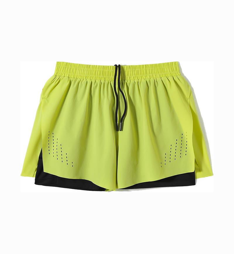 深藍多口袋跑步短褲