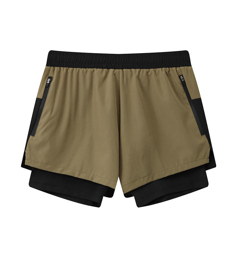 競速開叉跑步短褲