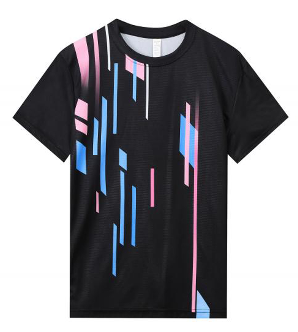 霓虹幾何方塊跑步衫(黑)