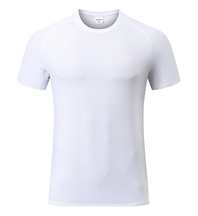 素色圓領短袖跑步衫（白）