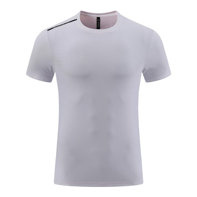 條紋袖短袖跑步衫